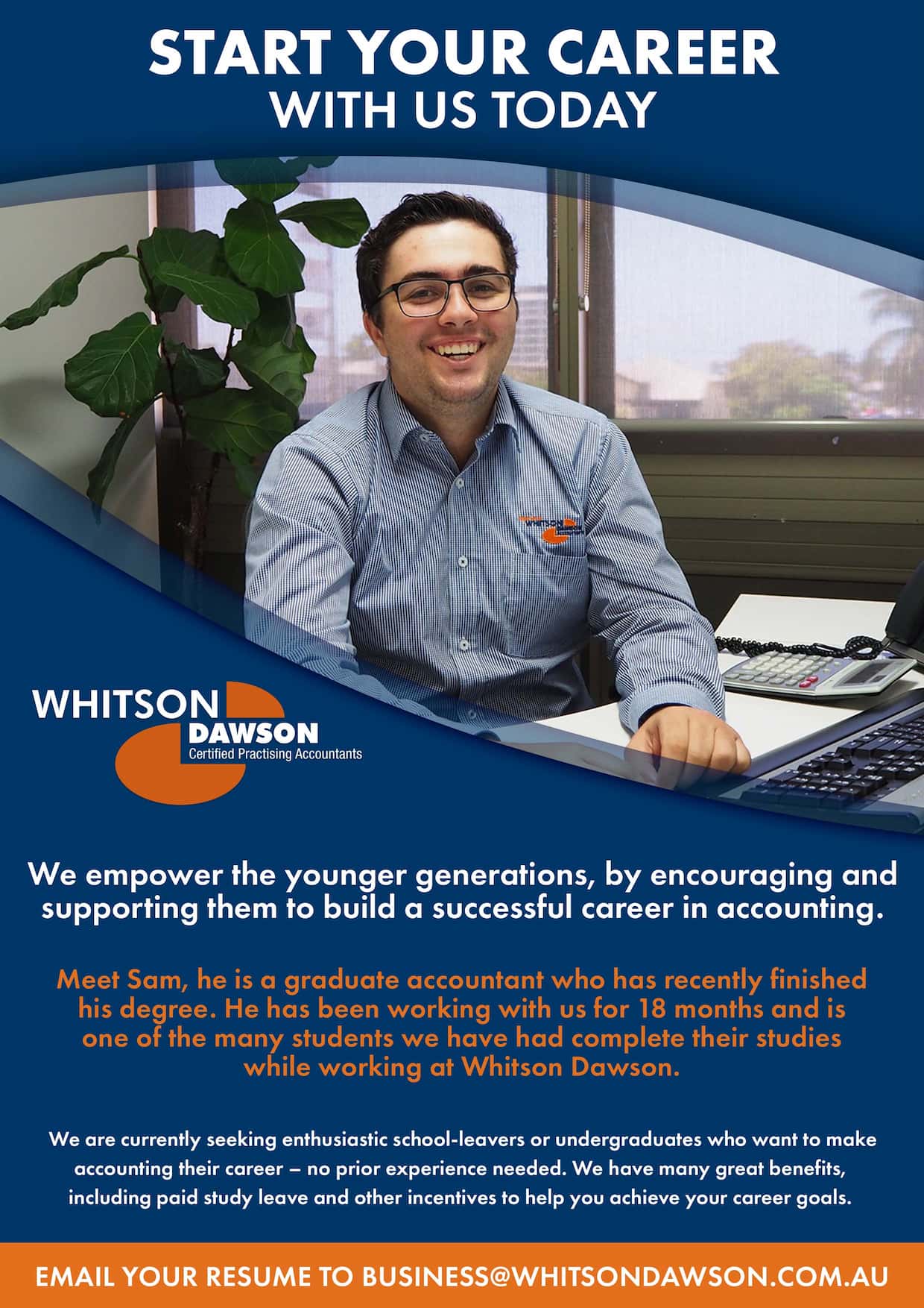 Start Your Career Flyer — Whitson Dawson In Mackay, QLD
